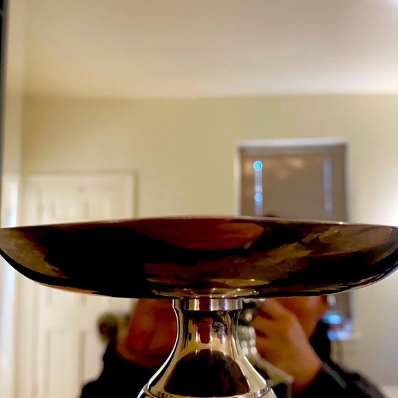 Elegant Chrome Finish Pillar Candleholder - Picture 6 of 6